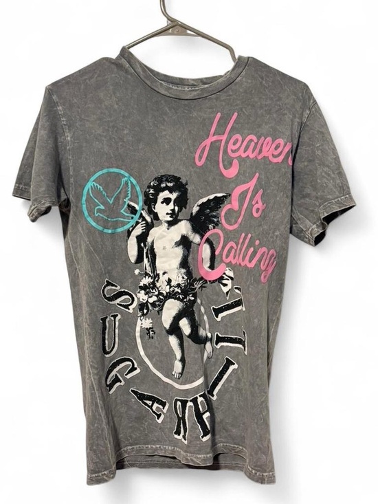 Sugarhill Brighton Tops - Sugarhill mineral grey comfy grey Heaven is calling shirt small‎